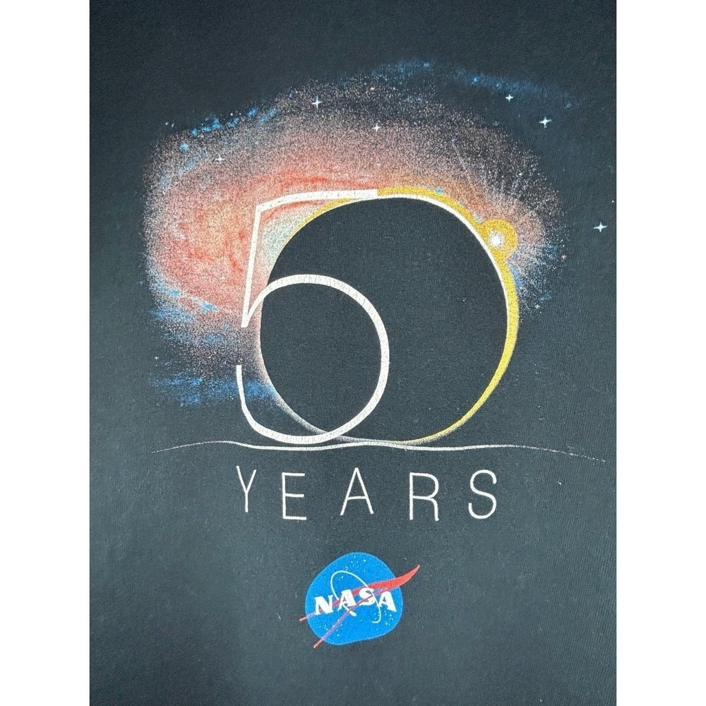 Vintage NASA 50 Year Anniversary Outer Space T-Shirt Mens Size XL No Flaws